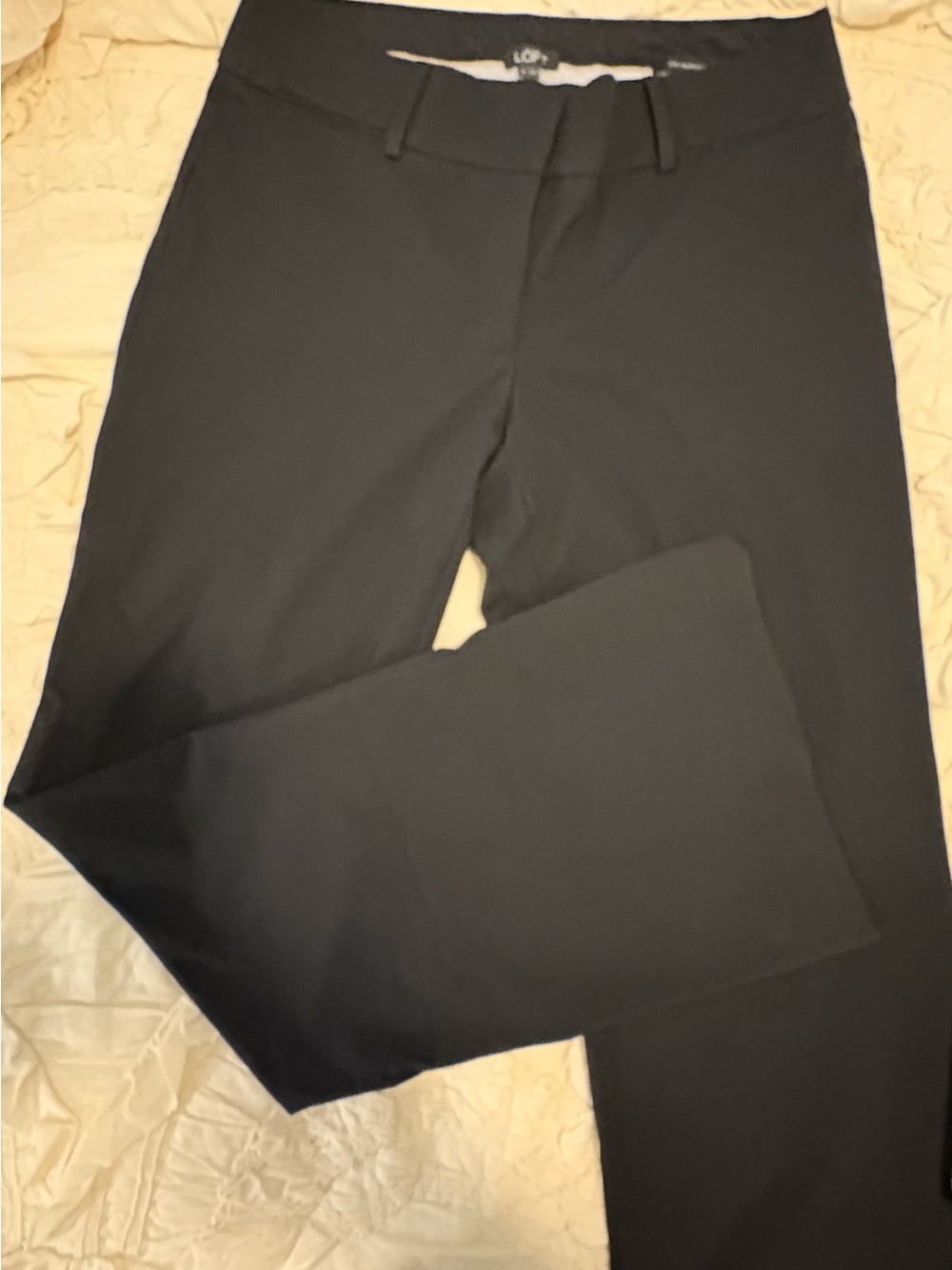 LOFT Black Julie Straight Leg Trouser